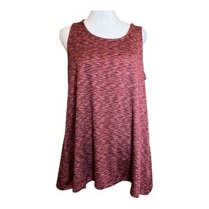 Columbia Dark red and lighter red variegated tank top Large